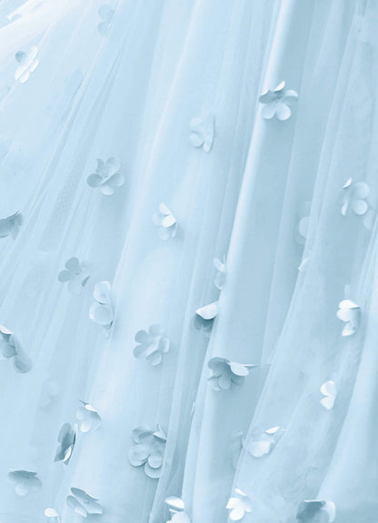 Calliope Sky Blue Flower Blossom Prom Dress