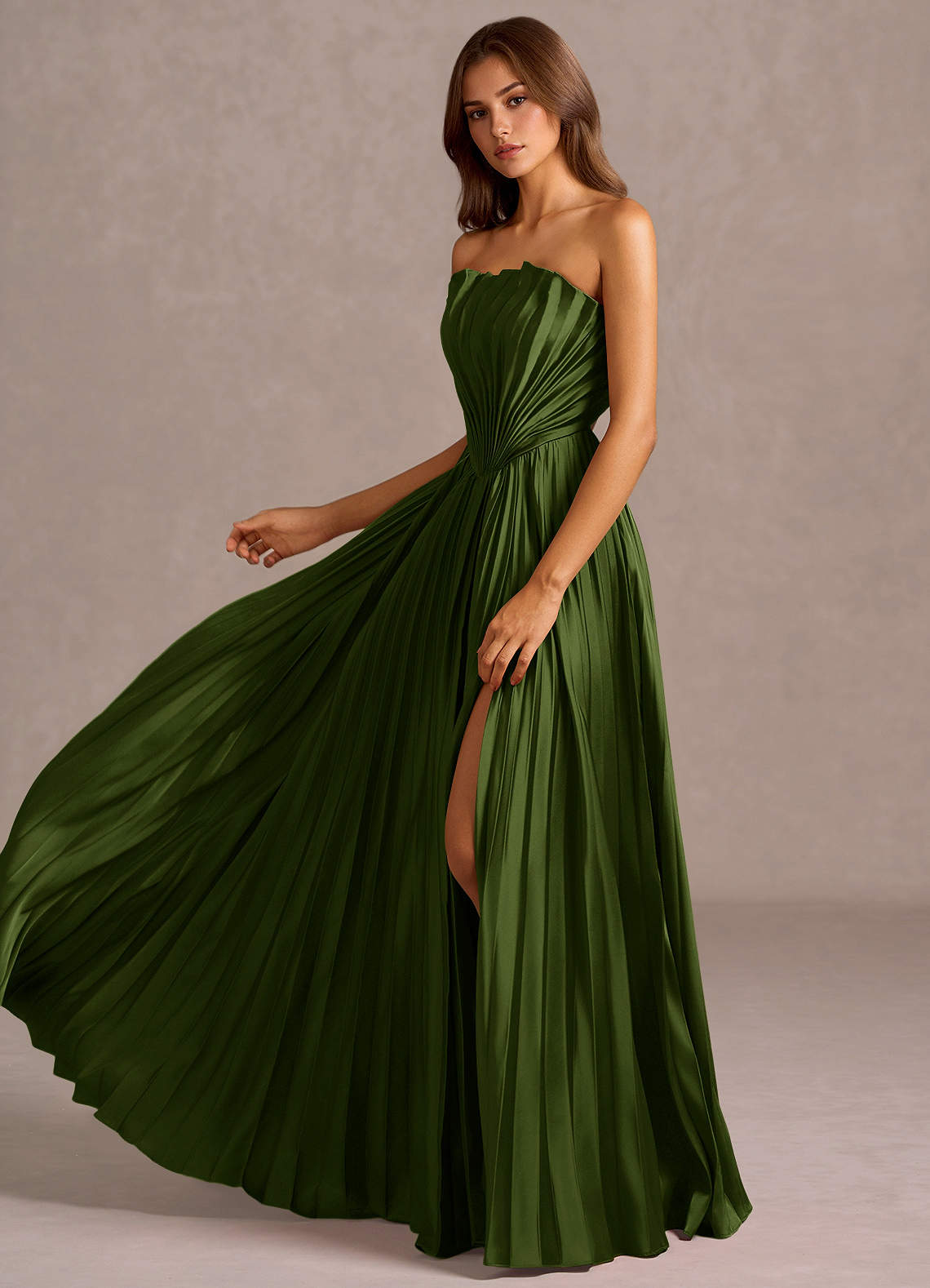 Kaia Olive Green Maxi Dress  Dress