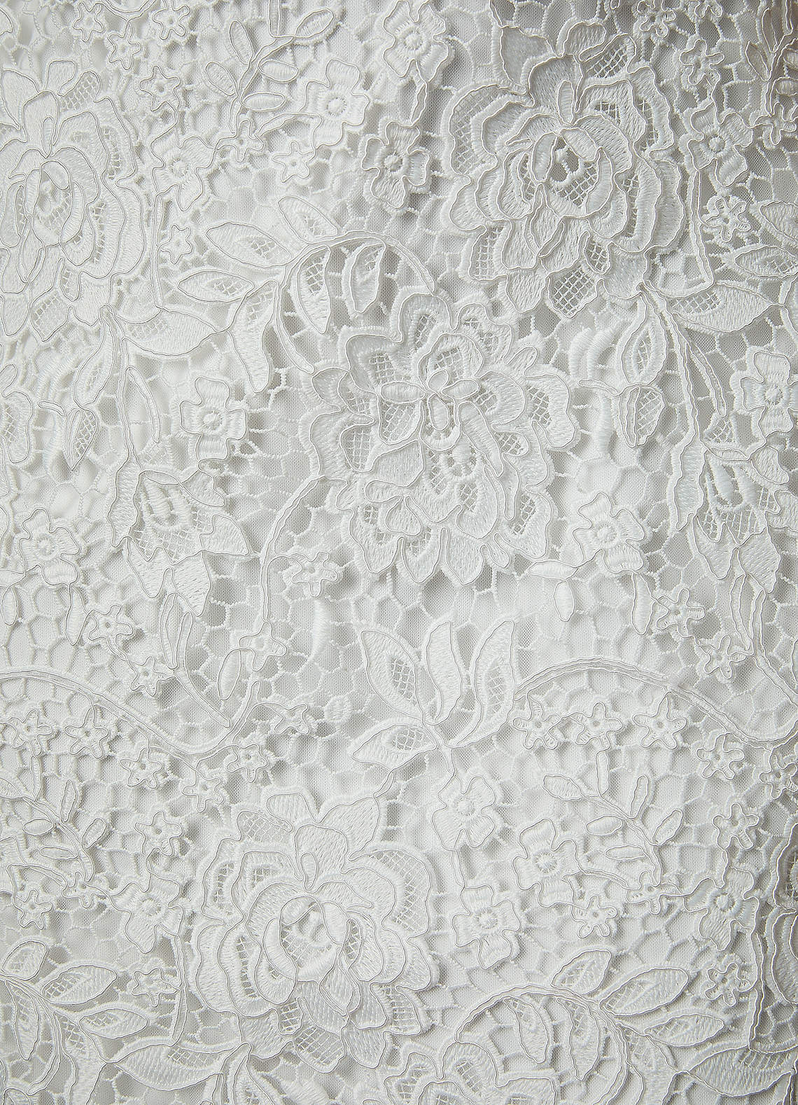 Diamond White Sheath High Neck Lace Dress