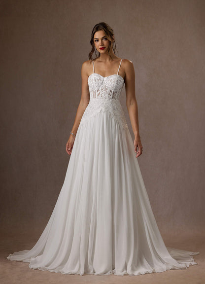 Diamond White A-Line Off the Shoulder Lace Dress