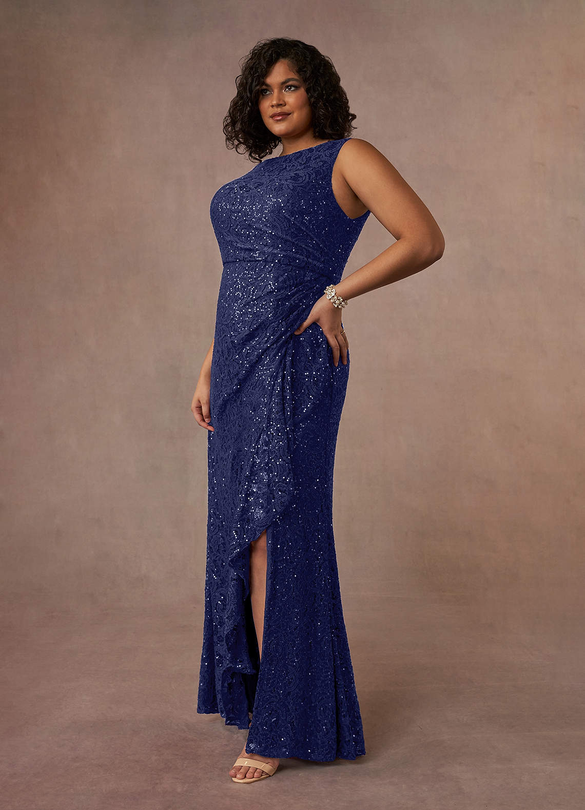 Stormy Sheath Sequins Lace Dress
