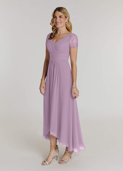 Wisteria A-Line Lace Chiffon Dress