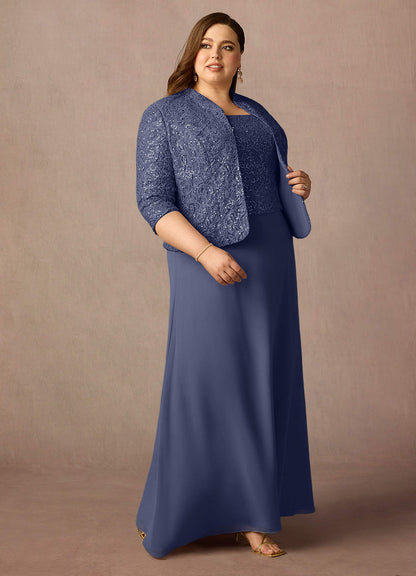 Stormy Sheath Square Neckline Sequins Chiffon Dress
