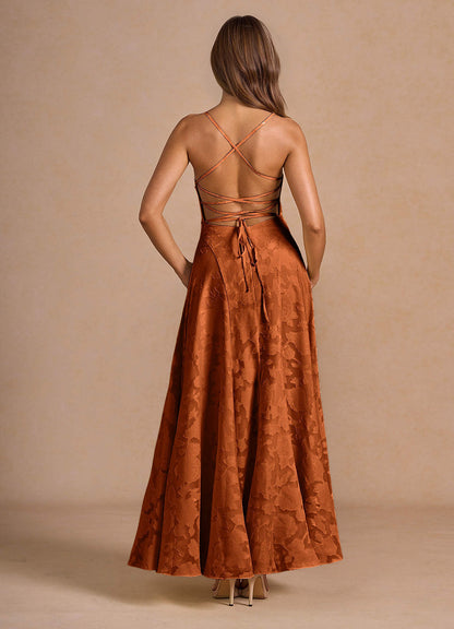 Irelia Rust Maxi Dress  Dress