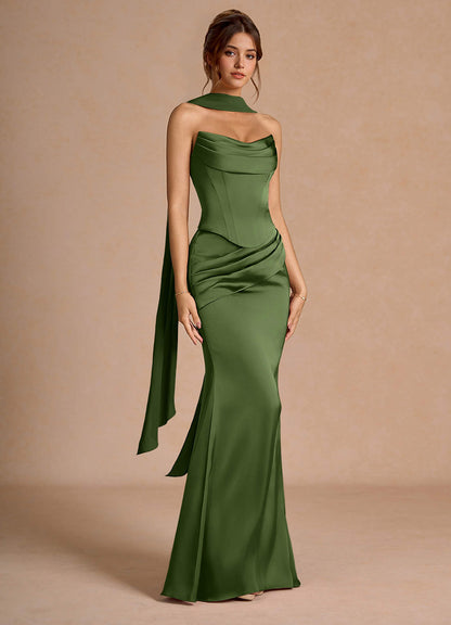 Sorrel Olive Green Corset Two-Piece Sets