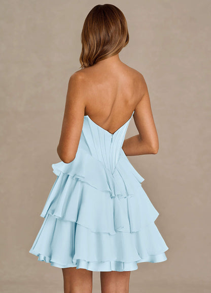 Brinley Sky Blue Mini Dress  Dress
