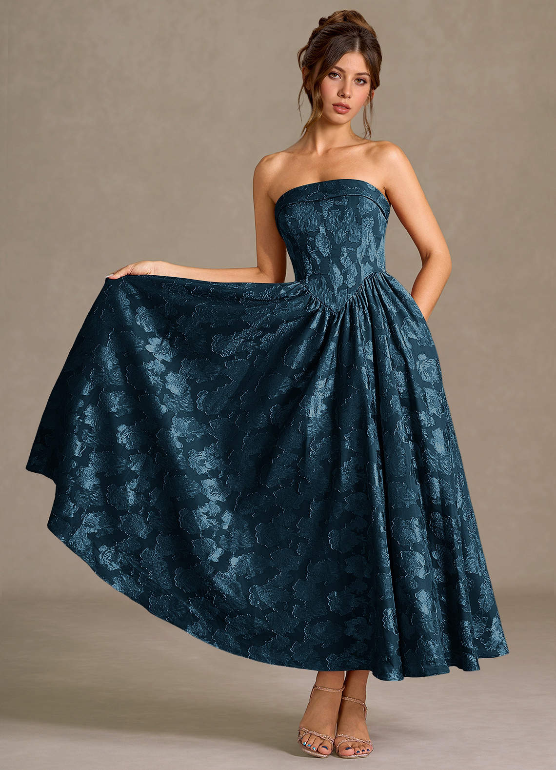 Mila Navy Midi Dress