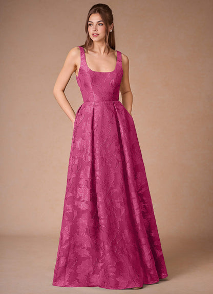 Althea Fuchsia Tie-Back Maxi Dress
