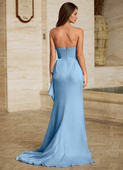 Cressidia Mint Blue Strapless Gown  Dress