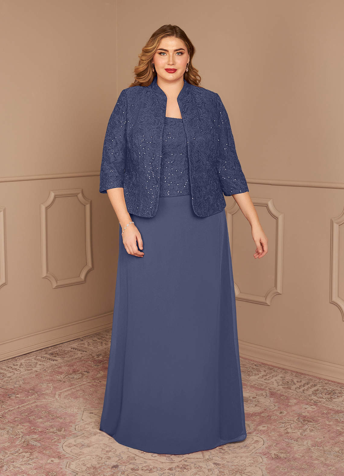 Stormy Sheath Square Neckline Sequins Chiffon Dress
