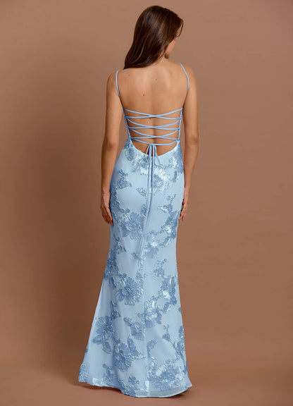 Anika Sky Blue Maxi Dress
