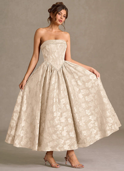 Mila Cream Midi Dress