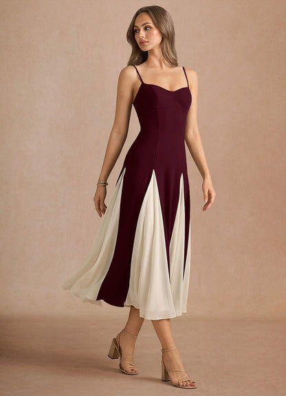 Jessenia Wine Midi Dress