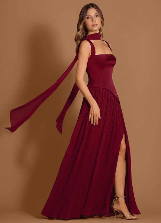 Stephanie Merlot Maxi Dress