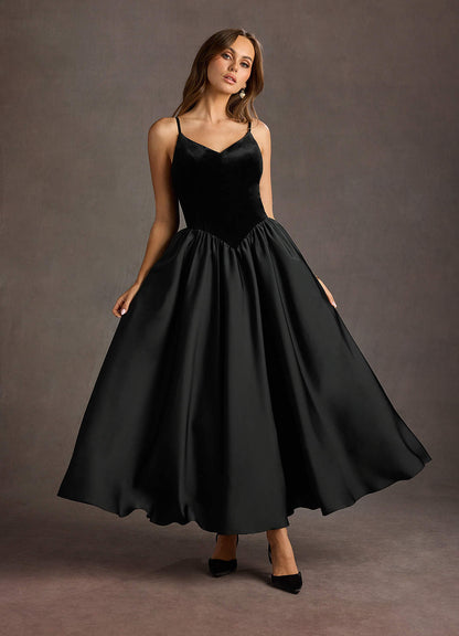 Pandora Black Dropped Waist Maxi Dress  Dress