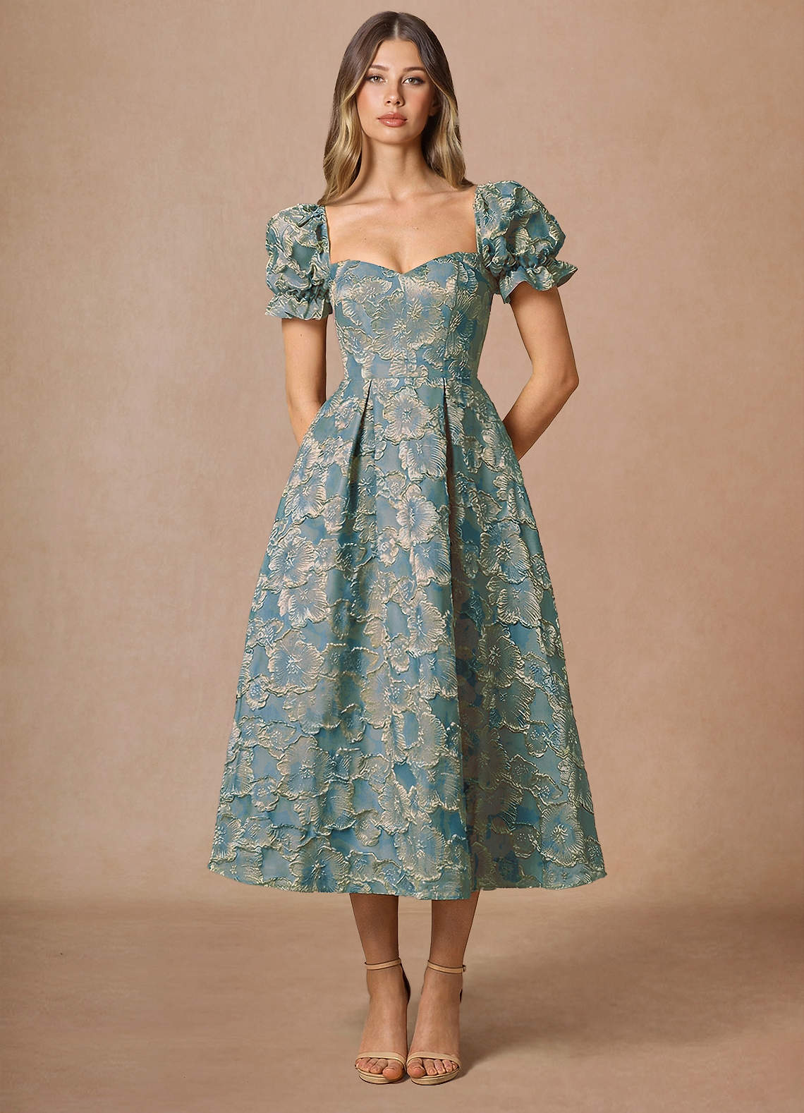 Amy Lake Blue Midi Dress
