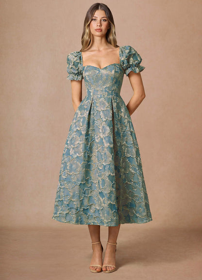 Amy Lake Blue Midi Dress