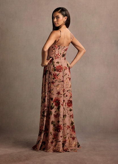 Aurra Mauve Multi Maxi Dress  Dress