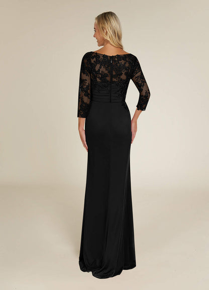 Black Sheath Scoop Lace Lace Dress
