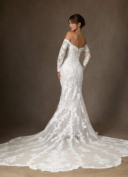 Diamond White Mermaid Sequins Tulle Dress