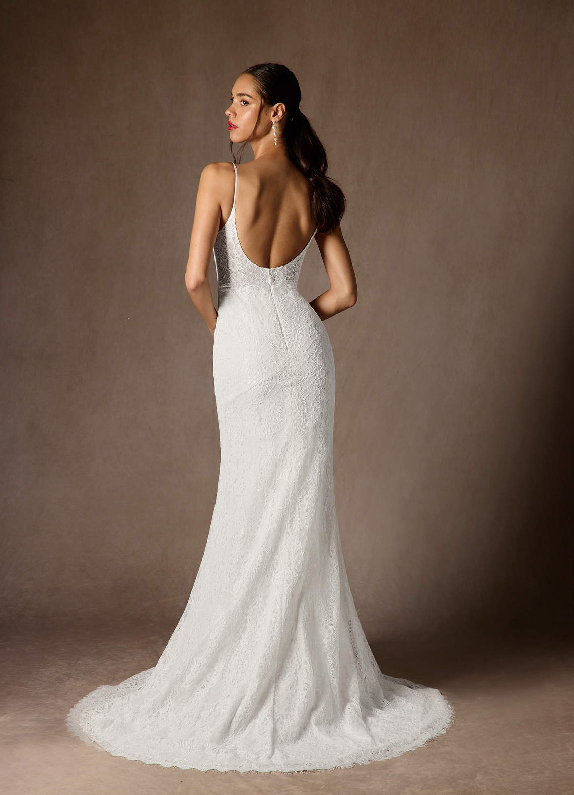 Diamond White Mermaid Lace Dress