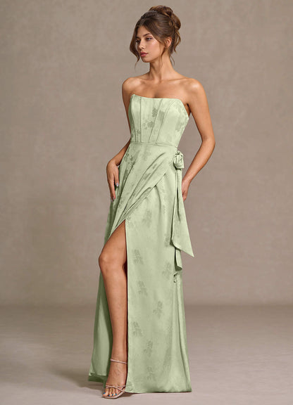 Nebula Light Green Maxi Dress  Dress