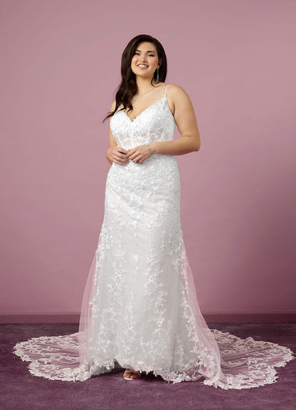 Diamond White Mermaid Sequins Tulle Dress Diamond White