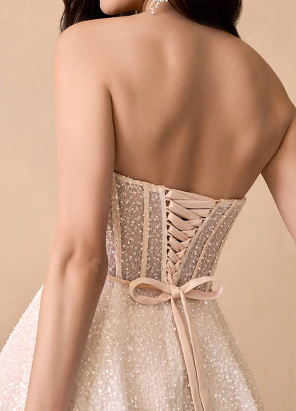Diamond White English Rose Mermaid Off the Shoulder Beading Dress