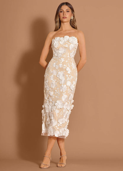Della White Midi Dress  Dress