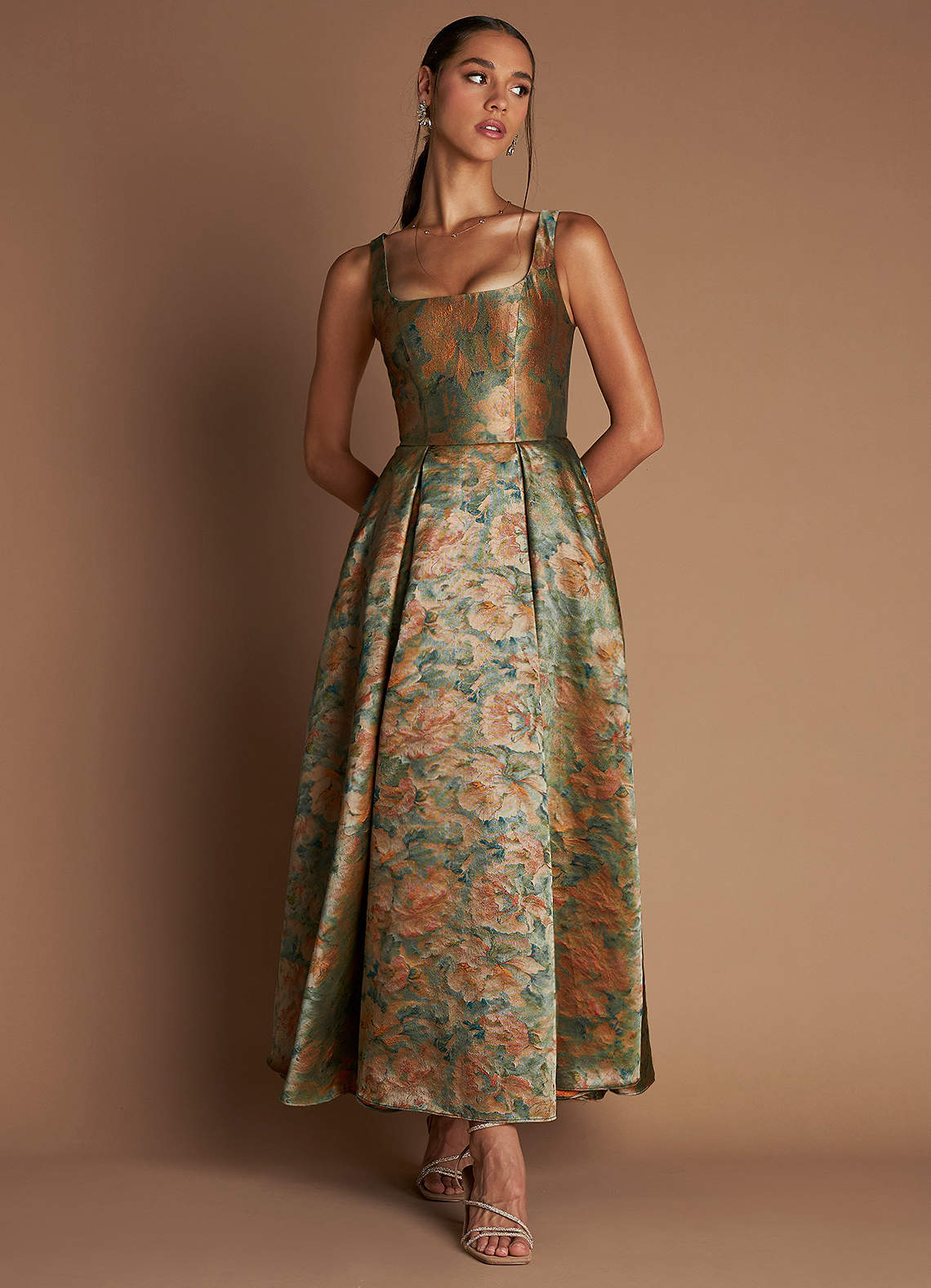 Ainslee Vintage Teal Maxi Dress  Dress