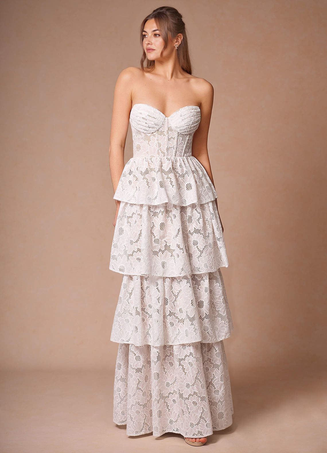 Galadriel White Lace Layered Dress  Dress