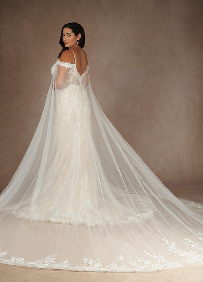 Diamond White Mermaid V-Neck Sequins Tulle Dress
