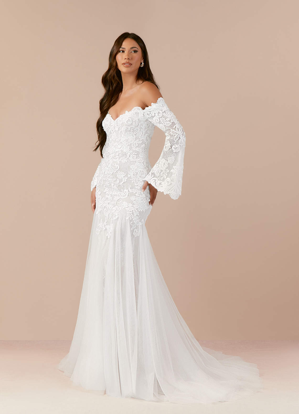 Diamond White Mermaid Sweetheart Sequins Tulle Dress