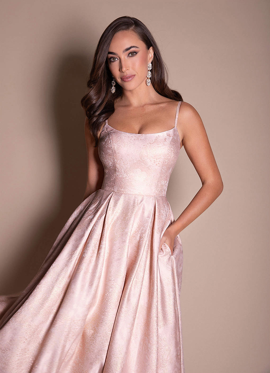 Vitoria Blush Gold Midi Dress