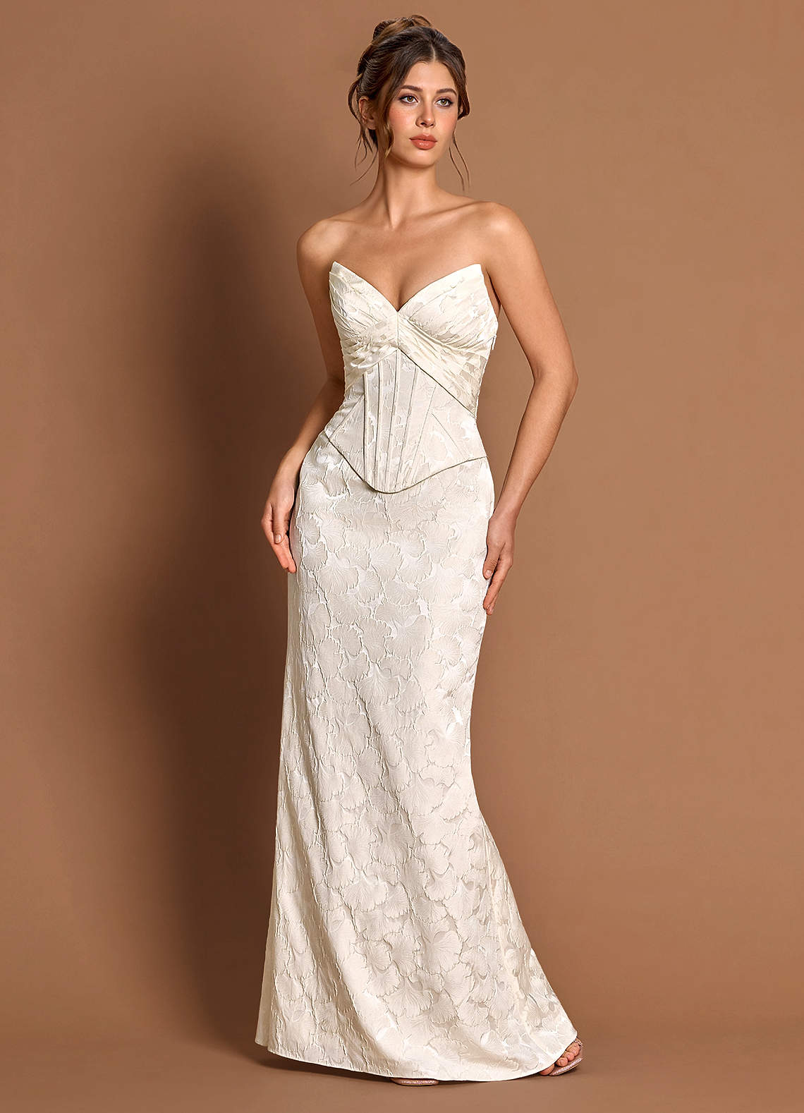 Solveig French White Maxi Dress