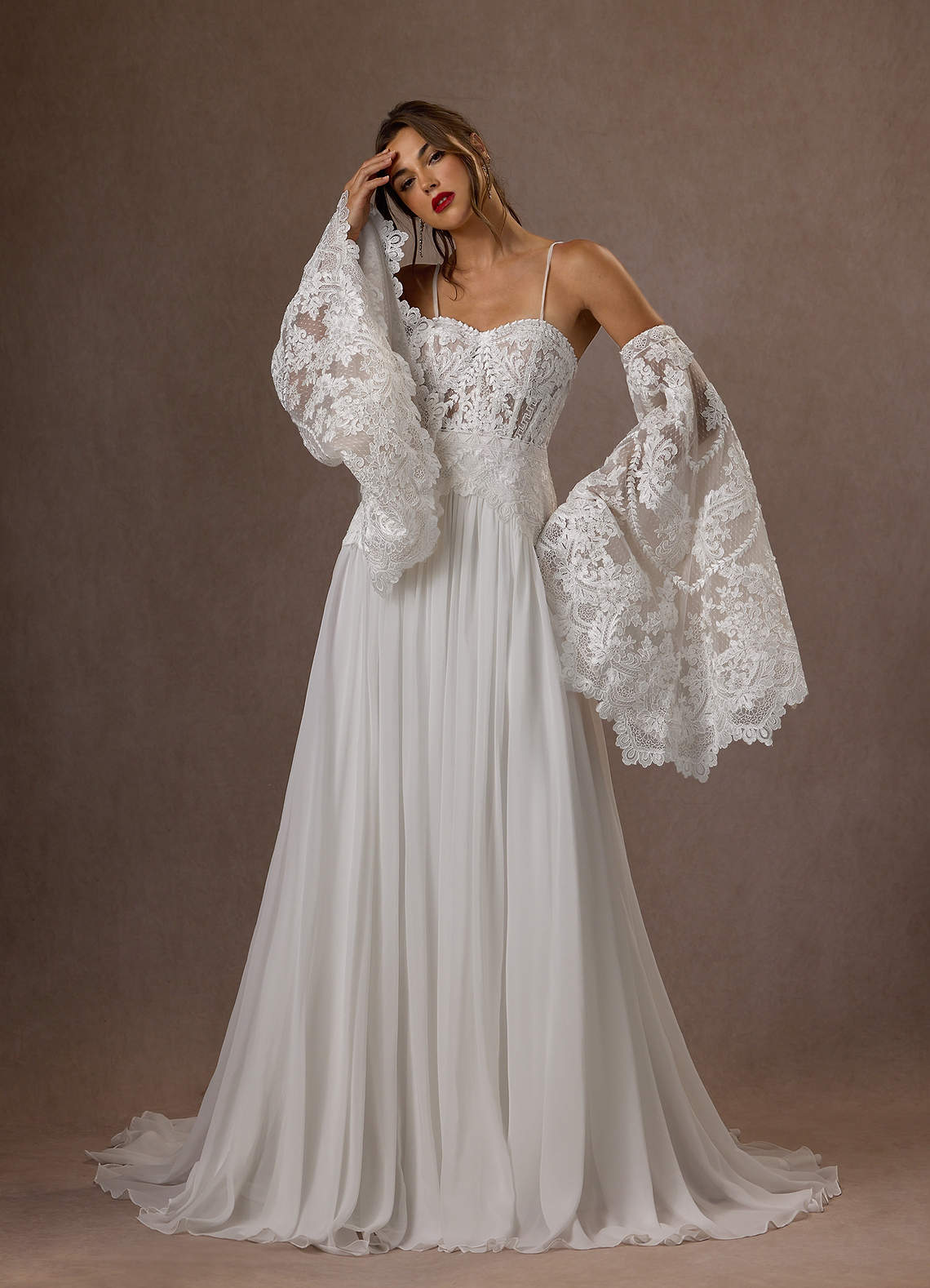 Diamond White A-Line Off the Shoulder Lace Dress