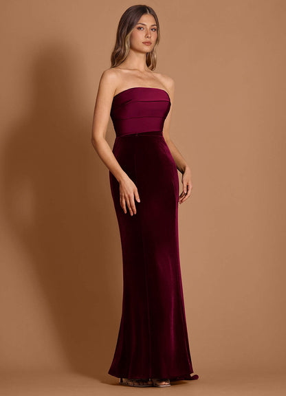 Catherine Wine Maxi Dress  Dress