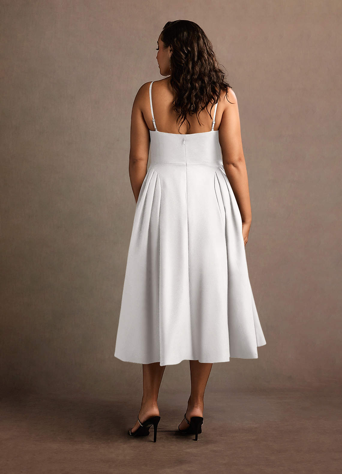 Doris White Strappy Midi Dress  Dress