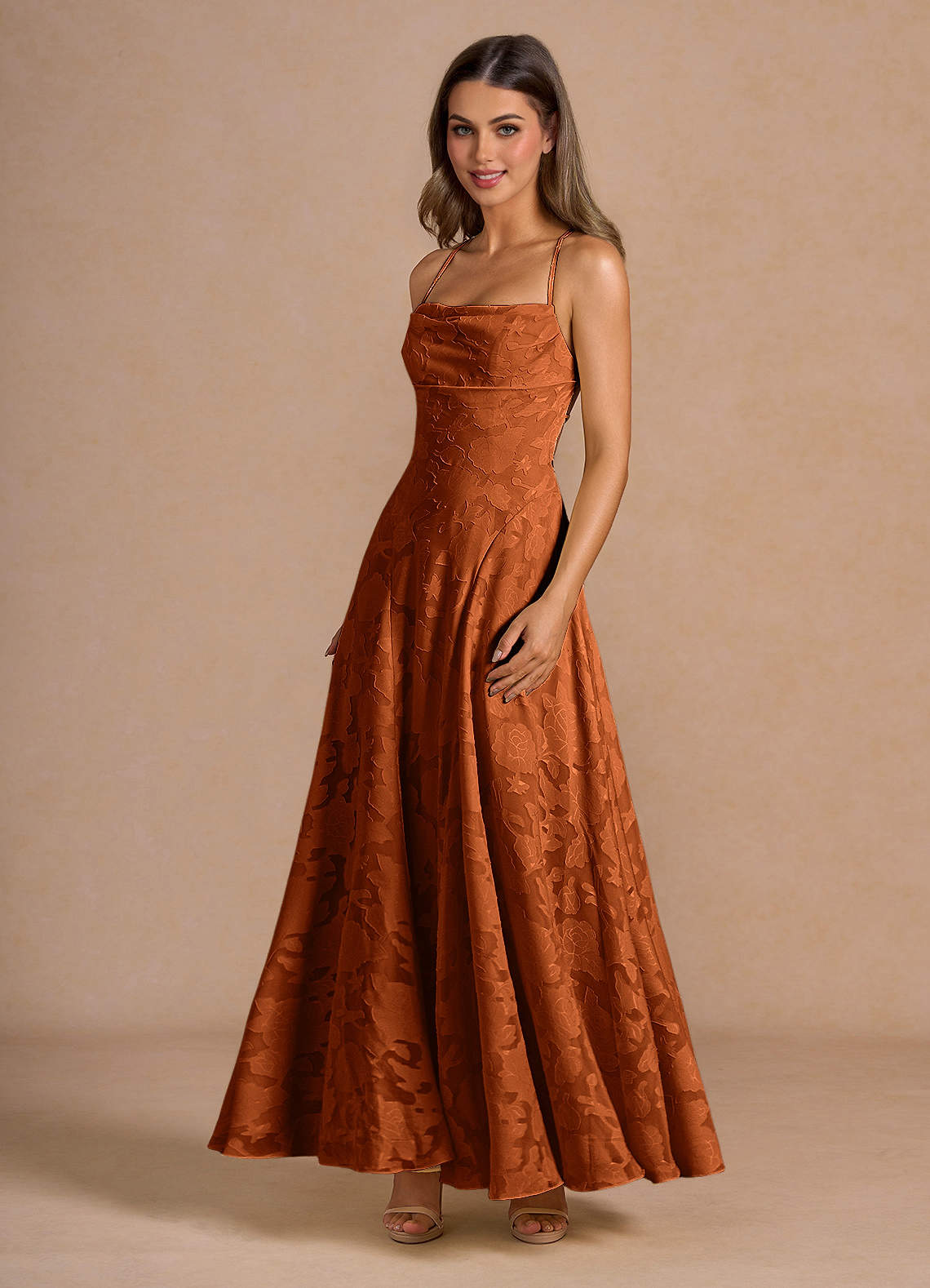 Irelia Rust Maxi Dress  Dress