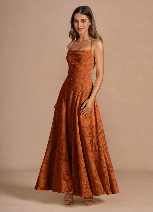 Marlo Rust Corset Prom Dress
