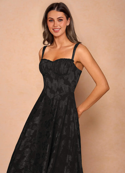 Sylvie Black Midi Dress  Dress