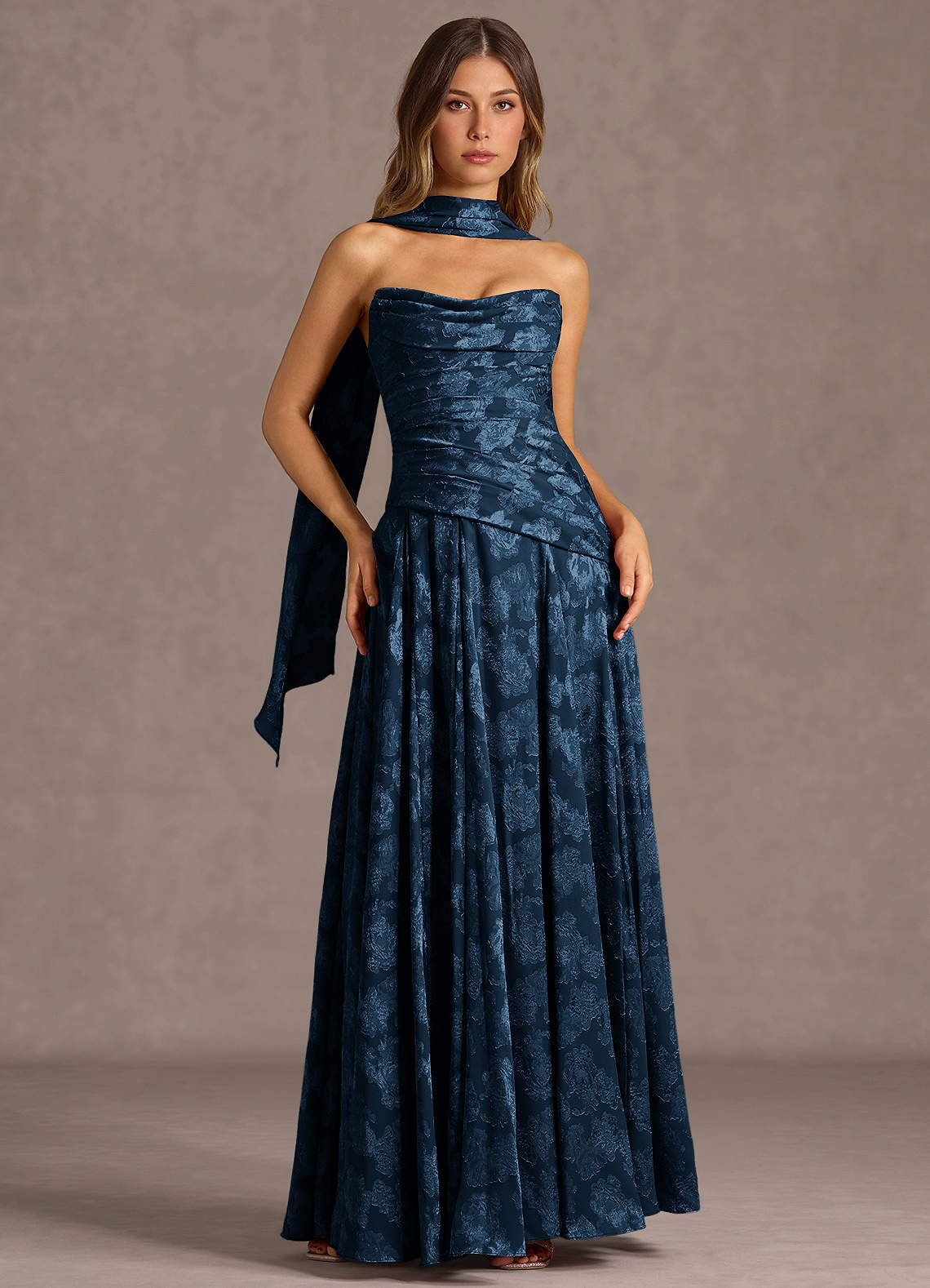 Gabriela Navy Maxi Dress