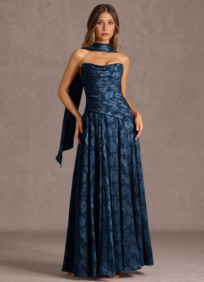 Gabriela Navy Maxi Dress