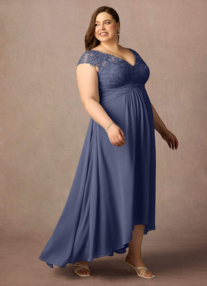 Stormy A-Line Lace Chiffon Dress