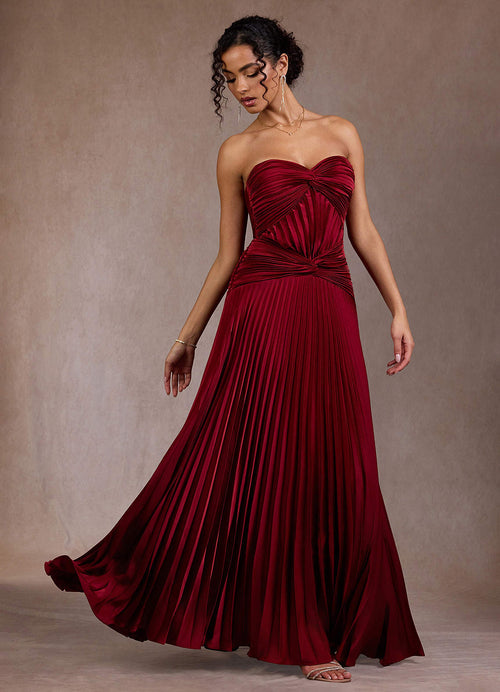 Klara Ruby Red Maxi Dress  Dress