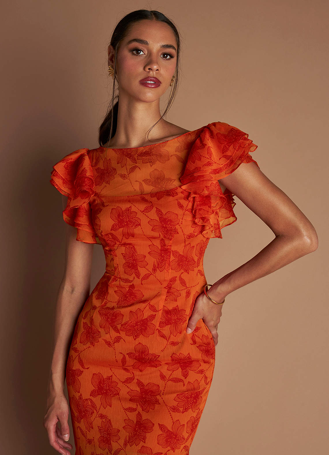 Amaria Tangerine Maxi Dress  Dress