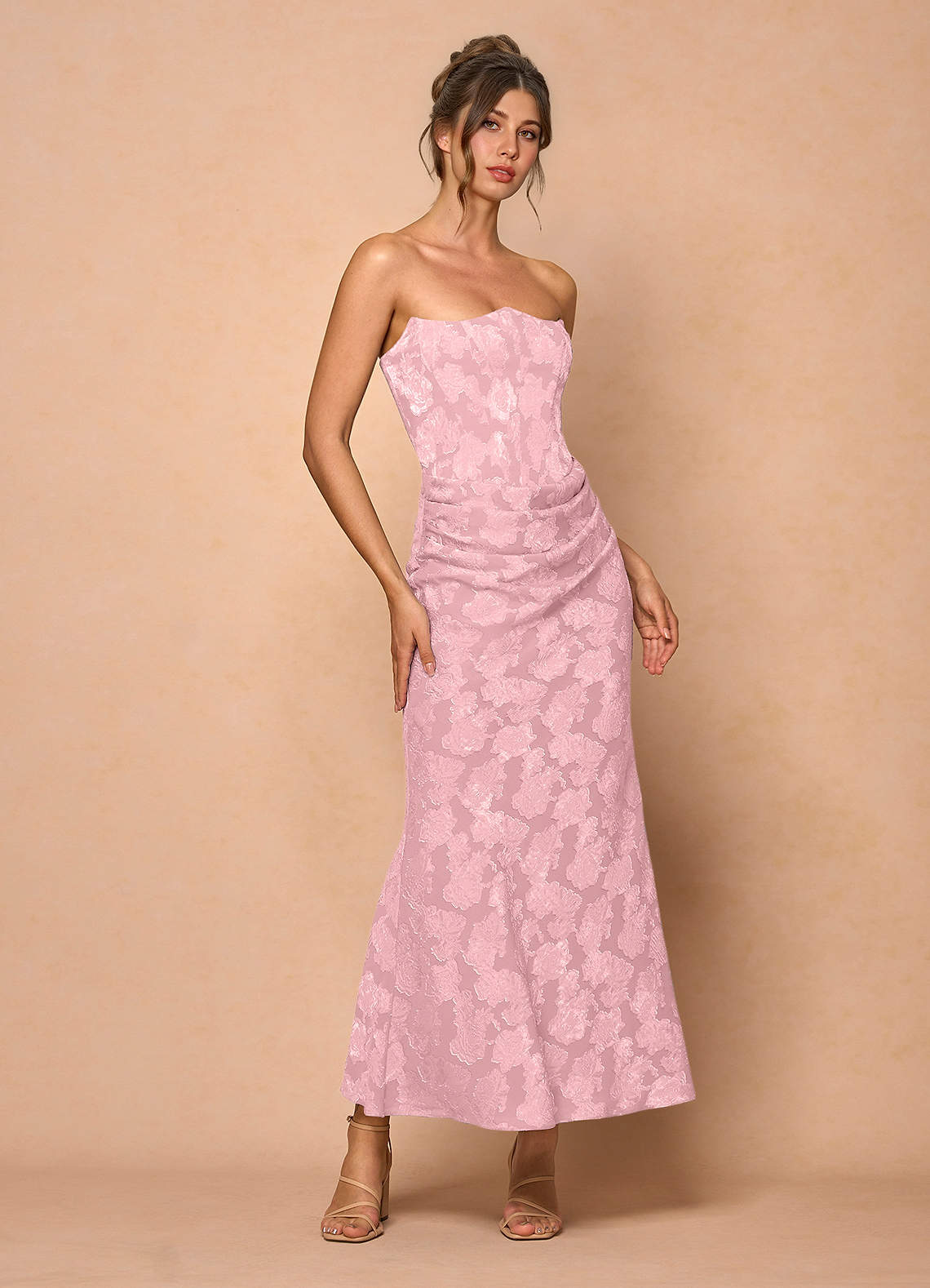 Ezrena Dusty Pink Maxi Dress