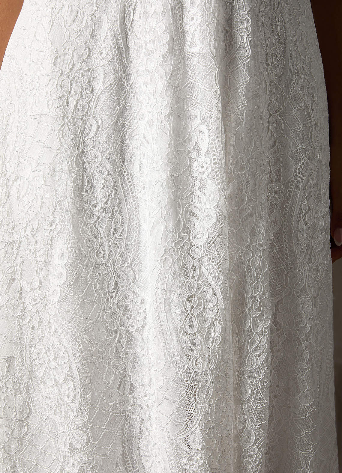 Diamond White A-Line Lace Dress