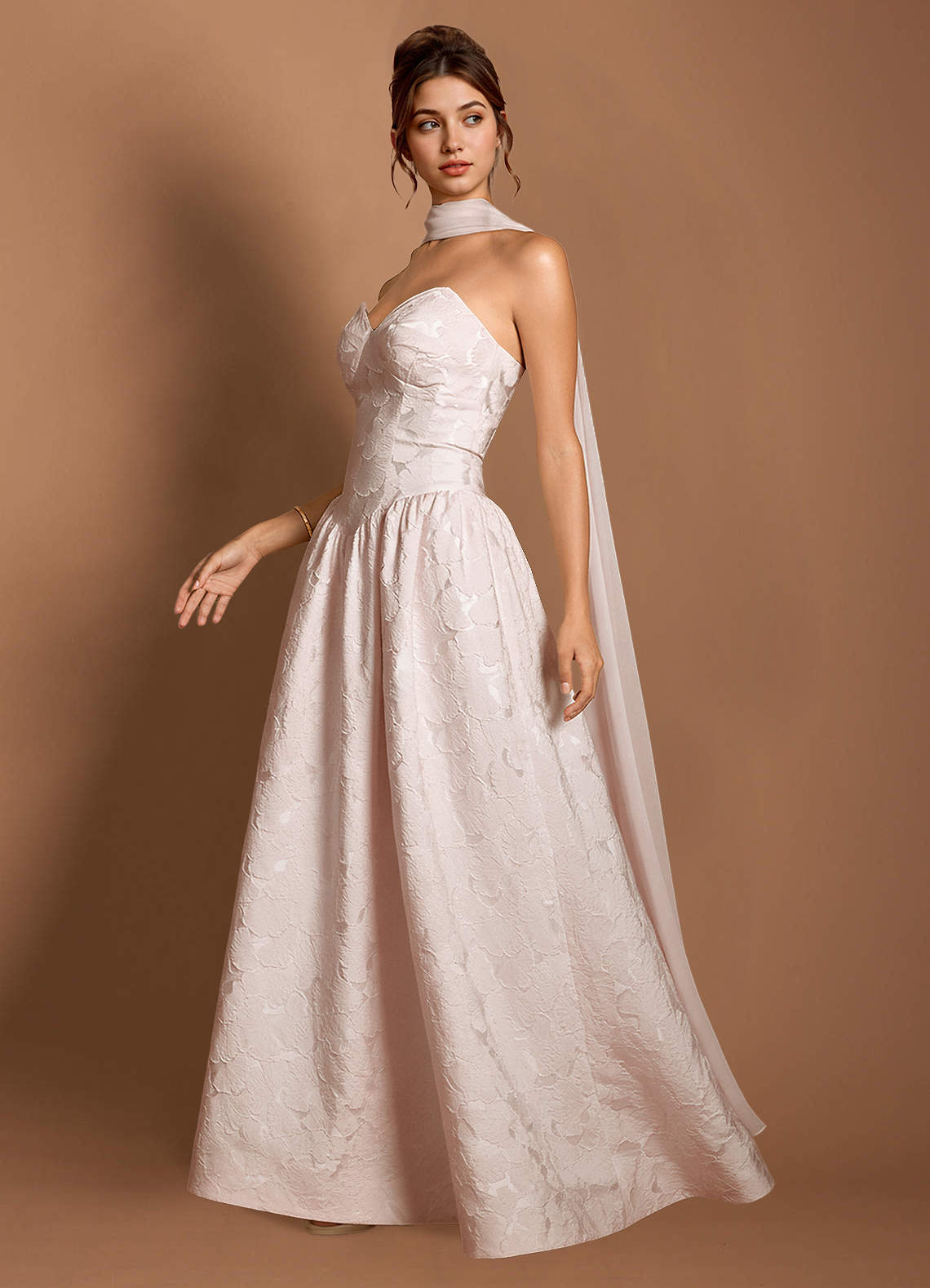 Astra Baby Pink Maxi Dress