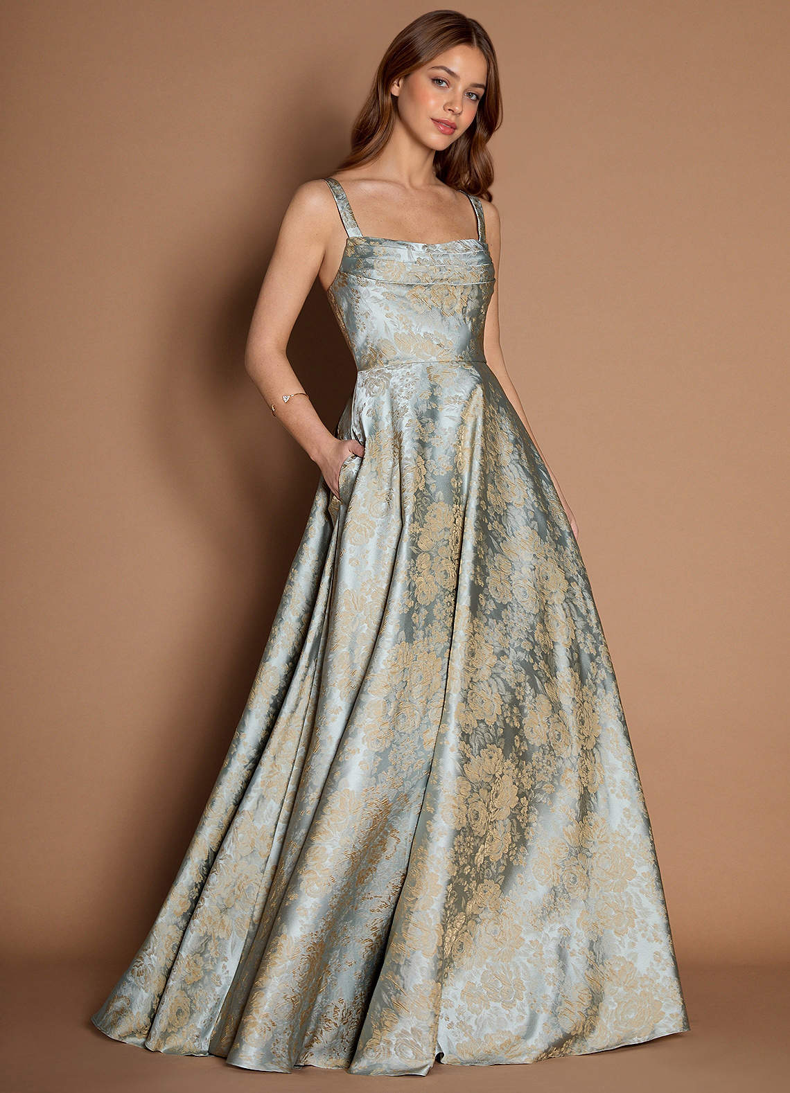 Lilla Vintage Blue Maxi Prom Dress  Dress